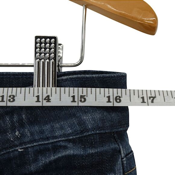 C3 Embellished Bermuda Denim Shorts Women’s Size 11 Dark Wash Crystal Studded - Picture 6 of 8